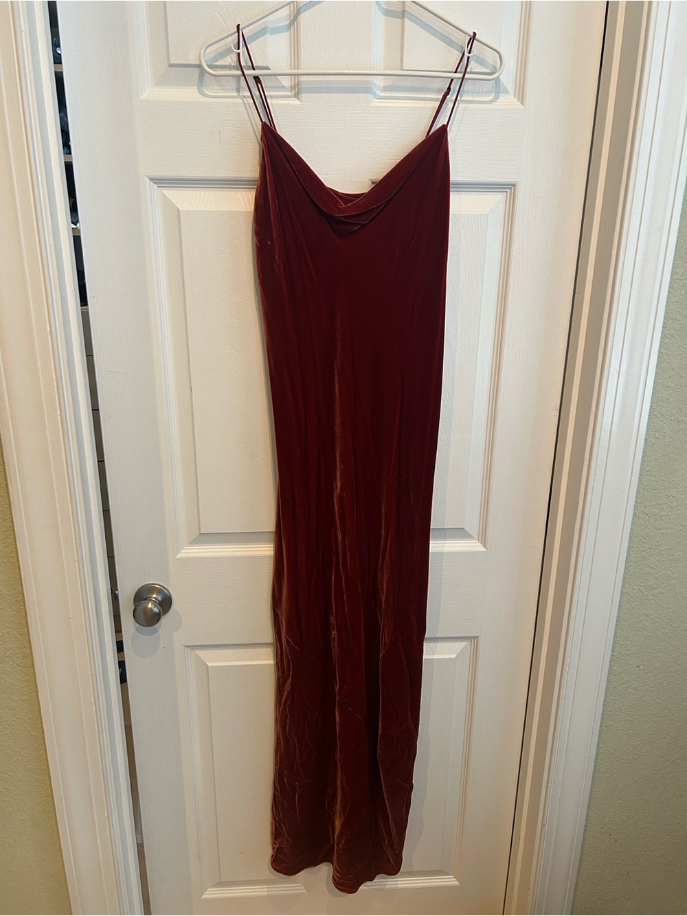 Banana Republic Burgundy Velvet Maxi Slip Dress